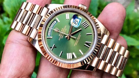 rolex green face presidential|genuine rolex presidential.